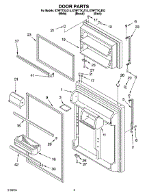 02 - Door Parts parts for Whirlpool Refrigerator ET9FTTXLB13 from AppliancePartsPros.com