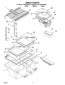 05 - Shelf Parts, Optional Parts parts for Whirlpool Refrigerator ET8CHKXKB04 from AppliancePartsPros.com