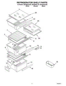 03 - Refrigerator Shelf Parts parts for Whirlpool Refrigerator GD5SHAXLB02 from AppliancePartsPros.com