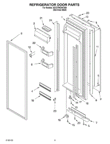 06 - Refrigerator Door Parts parts for Whirlpool Refrigerator 6GC5THGXKS00 from AppliancePartsPros.com