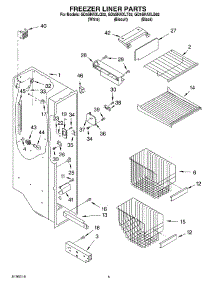 04 - Freezer Liner Parts parts for Whirlpool Refrigerator GD5SHAXLT02 from AppliancePartsPros.com