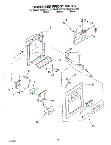 08 - Dispenser Front Parts parts for Whirlpool Refrigerator GD5SHAXLB02 from AppliancePartsPros.com