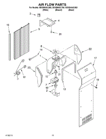 09 - Air Flow Parts parts for Whirlpool Refrigerator GD5SHAXLB02 from AppliancePartsPros.com