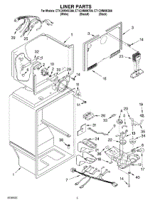 03 - Liner Parts parts for Whirlpool Refrigerator ET1CHMXKB08 from AppliancePartsPros.com