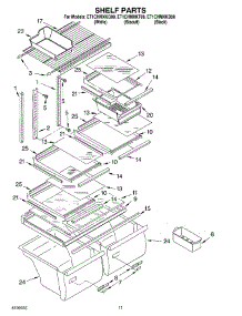 06 - Shelf Parts, Optional Parts parts for Whirlpool Refrigerator ET1CHMXKQ08 from AppliancePartsPros.com