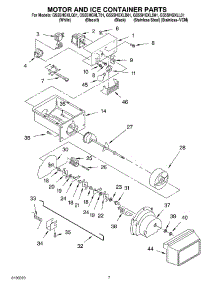05 - Motor And Ice Container Parts parts for Whirlpool Refrigerator GS5SHGXLS01 from AppliancePartsPros.com