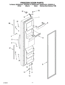 07 - Freezer Door Parts parts for Whirlpool Refrigerator GS5SHGXLQ01 from AppliancePartsPros.com