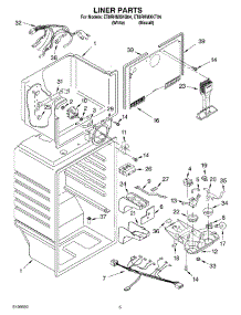 03 - Liner Parts parts for Whirlpool Refrigerator ET8RHMXKQ04 from AppliancePartsPros.com
