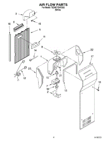 04 - Air Flow Parts parts for Whirlpool Refrigerator 7ED0GTQXKQ02 from AppliancePartsPros.com