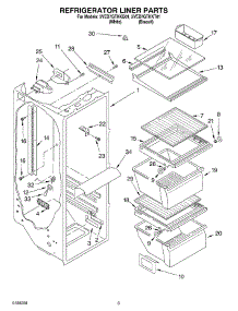 02 - Refrigerator Liner Parts parts for Whirlpool Refrigerator 5VED7GTKKQ01 from AppliancePartsPros.com