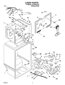 02 - Liner Parts parts for Whirlpool Refrigerator GT2SHKXLS01 from AppliancePartsPros.com