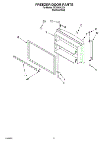 06 - Freezer Door Parts parts for Whirlpool Refrigerator GT2SHKXLS01 from AppliancePartsPros.com