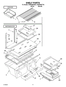 06 - Shelf Parts, Optional Parts parts for Whirlpool Refrigerator ET8RHMXKT04 from AppliancePartsPros.com