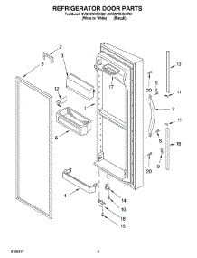 06 - Refrigerator Door Parts parts for Whirlpool Refrigerator 5VGS7SHGKT01 from AppliancePartsPros.com
