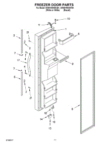 07 - Freezer Door Parts parts for Whirlpool Refrigerator 5VGS7SHGKT01 from AppliancePartsPros.com
