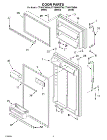 02 - Door Parts parts for Whirlpool Refrigerator ET1MHKXMT00 from AppliancePartsPros.com