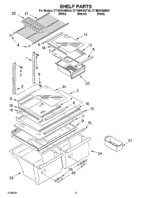 05 - Shelf Parts, Optional Parts parts for Whirlpool Refrigerator ET1MHKXMT00 from AppliancePartsPros.com