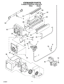 05 - Icemaker Parts parts for Whirlpool Refrigerator ET9AHTXLT01 from AppliancePartsPros.com