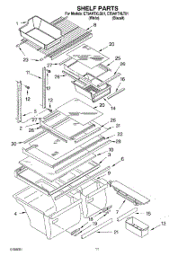 06 - Shelf Parts parts for Whirlpool Refrigerator ET9AHTXLT01 from AppliancePartsPros.com