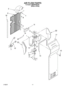 10 - Air Flow Parts parts for Whirlpool Refrigerator 3XED5SHQKQ02 from AppliancePartsPros.com