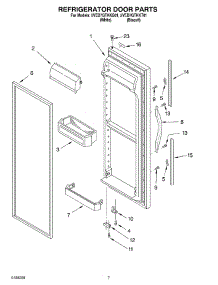 04 - Refrigerator Door Parts parts for Whirlpool Refrigerator 5VED7GTKKQ01 from AppliancePartsPros.com