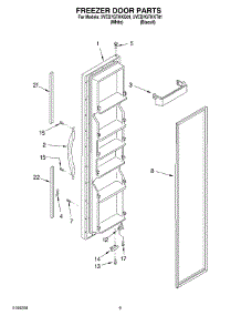 05 - Freezer Door Parts parts for Whirlpool Refrigerator 5VED7GTKKQ01 from AppliancePartsPros.com