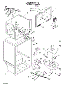 03 - Liner Parts parts for Whirlpool Refrigerator ET1MTEXLQ02 from AppliancePartsPros.com