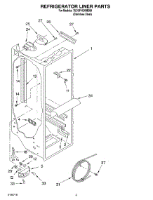 02 - Refrigerator Liner Parts parts for Whirlpool Refrigerator 7ED5FHEXMS00 from AppliancePartsPros.com