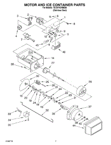 05 - Motor And Ice Container Parts parts for Whirlpool Refrigerator 7ED5FHEXMS00 from AppliancePartsPros.com