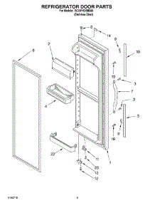 06 - Refrigerator Door Parts parts for Whirlpool Refrigerator 7ED5FHEXMS00 from AppliancePartsPros.com