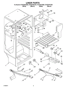 03 - Liner Parts parts for Whirlpool Refrigerator ET4CSKYKT02 from AppliancePartsPros.com