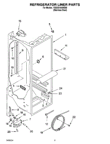 02 - Refrigerator Liner Parts parts for Whirlpool Refrigerator 7GS2SHAXMS00 from AppliancePartsPros.com
