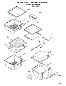 03 - Refrigerator Shelf Parts parts for Whirlpool Refrigerator 7GS2SHAXMS00 from AppliancePartsPros.com