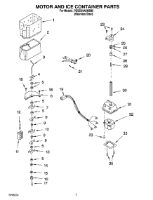 05 - Motor And Ice Container Parts parts for Whirlpool Refrigerator 7GS2SHAXMS00 from AppliancePartsPros.com