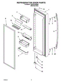 06 - Refrigerator Door Parts parts for Whirlpool Refrigerator 7GS2SHAXMS00 from AppliancePartsPros.com