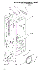 02 - Refrigerator Liner Parts parts for Whirlpool Refrigerator 7ED5GHGXMQ00 from AppliancePartsPros.com