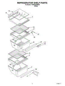 03 - Refrigerator Shelf Parts parts for Whirlpool Refrigerator 7ED5GHGXMQ00 from AppliancePartsPros.com