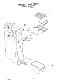 04 - Freezer Liner Parts parts for Whirlpool Refrigerator 7ED5GHGXMQ00 from AppliancePartsPros.com