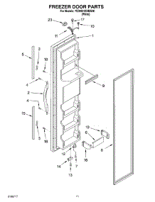 07 - Freezer Door Parts parts for Whirlpool Refrigerator 7ED5GHGXMQ00 from AppliancePartsPros.com