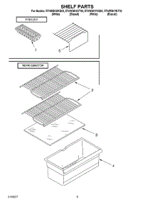 05 - Shelf Parts, Literature And Optional Parts parts for Whirlpool Refrigerator ET4WSKXKQ03 from AppliancePartsPros.com