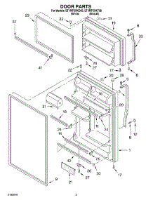 02 - Door Parts parts for Whirlpool Refrigerator ET1MTKXKT08 from AppliancePartsPros.com