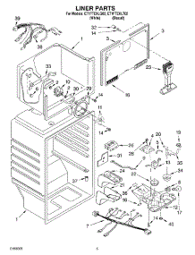 03 - Liner Parts parts for Whirlpool Refrigerator ET1FTEXLQ02 from AppliancePartsPros.com