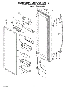 06 - Refrigerator Door Parts parts for Whirlpool Refrigerator 7GS2SHEXMQ00 from AppliancePartsPros.com