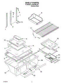03 - Shelf Parts parts for Whirlpool Refrigerator GT2SHMXLS01 from AppliancePartsPros.com