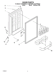 04 - Door Parts parts for Whirlpool Refrigerator EL05PPXMQ00 from AppliancePartsPros.com