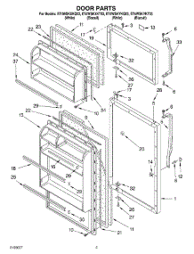 02 - Door Parts parts for Whirlpool Refrigerator ET4WSKYKQ03 from AppliancePartsPros.com