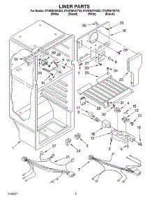 03 - Liner Parts parts for Whirlpool Refrigerator ET4WSKYKQ03 from AppliancePartsPros.com