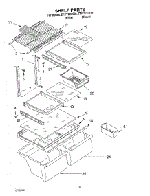 05 - Shelf Parts, Optional Parts parts for Whirlpool Refrigerator ET1FTEXLT02 from AppliancePartsPros.com