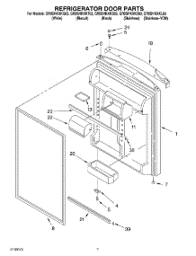 04 - Refrigerator Door Parts parts for Whirlpool Refrigerator GR9SHKXKT03 from AppliancePartsPros.com