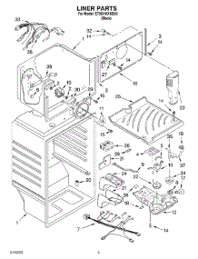 03 - Liner Parts parts for Whirlpool Refrigerator ET9CHKXKB03 from AppliancePartsPros.com